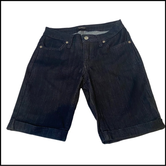 WORN 1X Bebe Bermuda Dark Denim Shorts - Picture 3 of 5